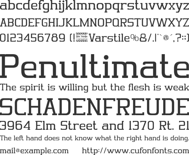 Varstile Personal Use Only font preview