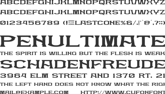 Lastcone Personal Use Only font preview