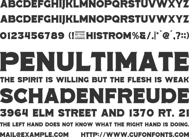 Histrom Personal Use Only font preview