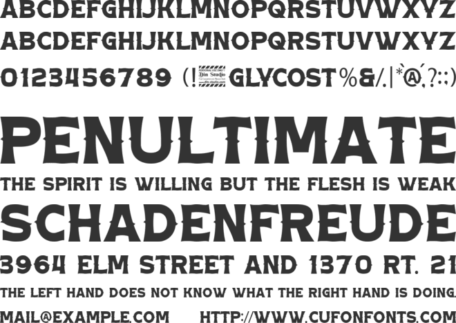 Glycost Personal Use Only font preview