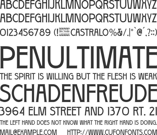 Castralo Personal Use Only font preview