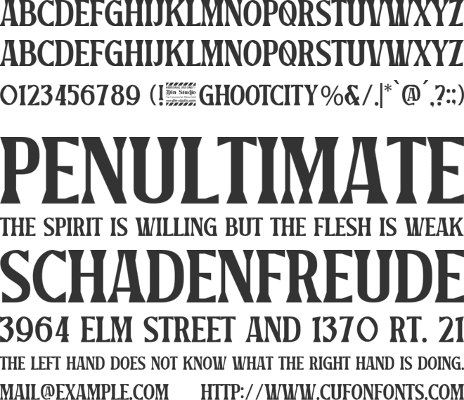 Ghootcity Personal Use Only font preview