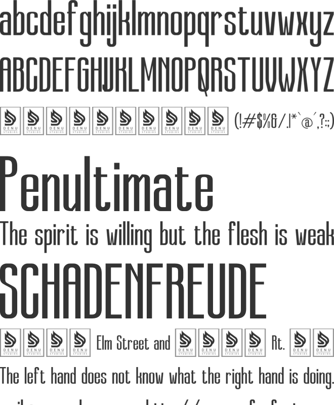 Buckjack font preview