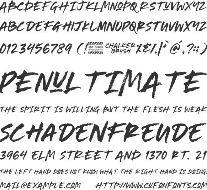 Chalker Brush Personal Use Only font preview