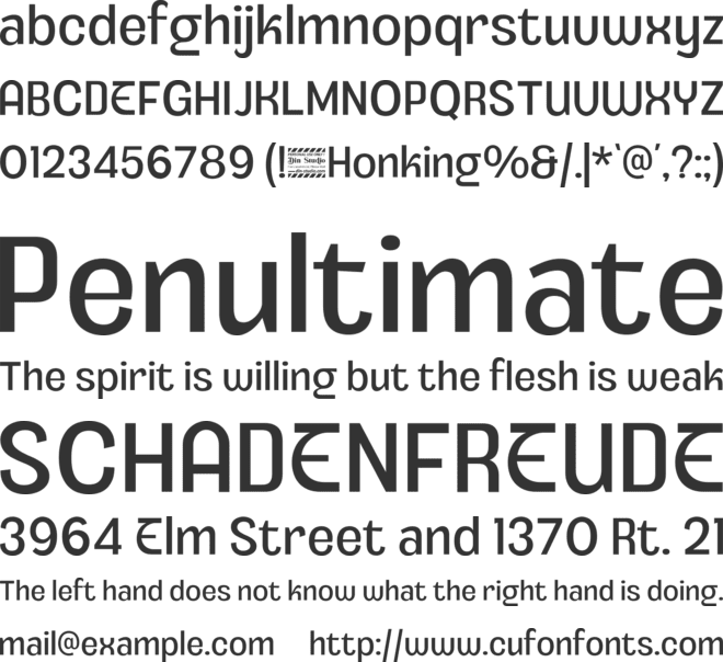 Honking Personal Use Only font preview