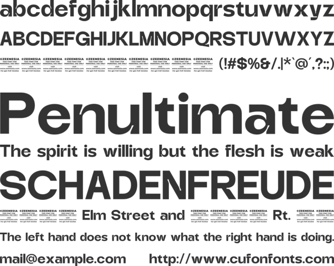 Refinity Personal Use Only font preview