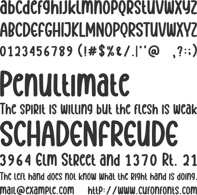 Bright  Dreams font preview