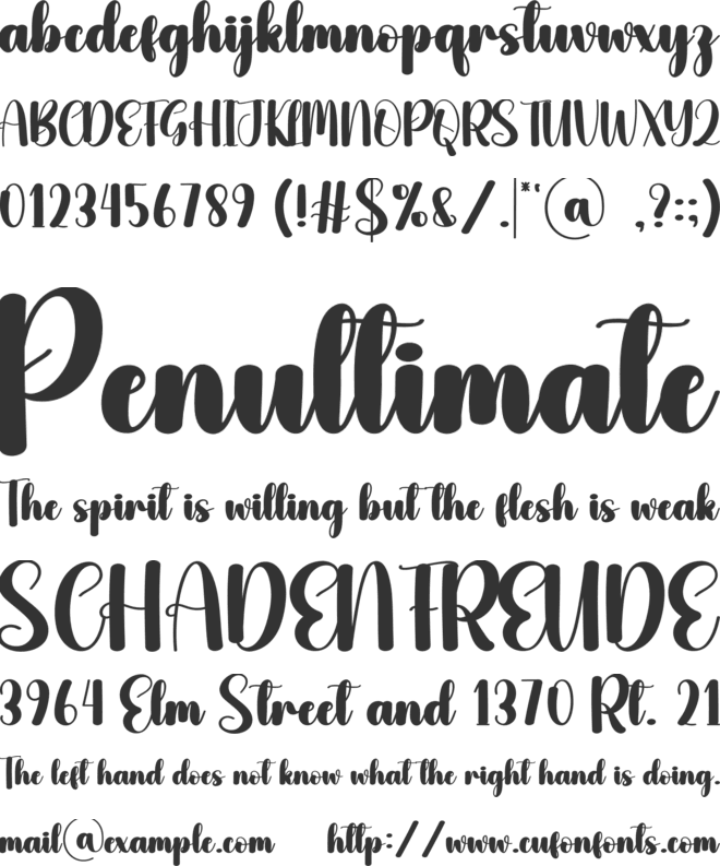 Spiritday font preview