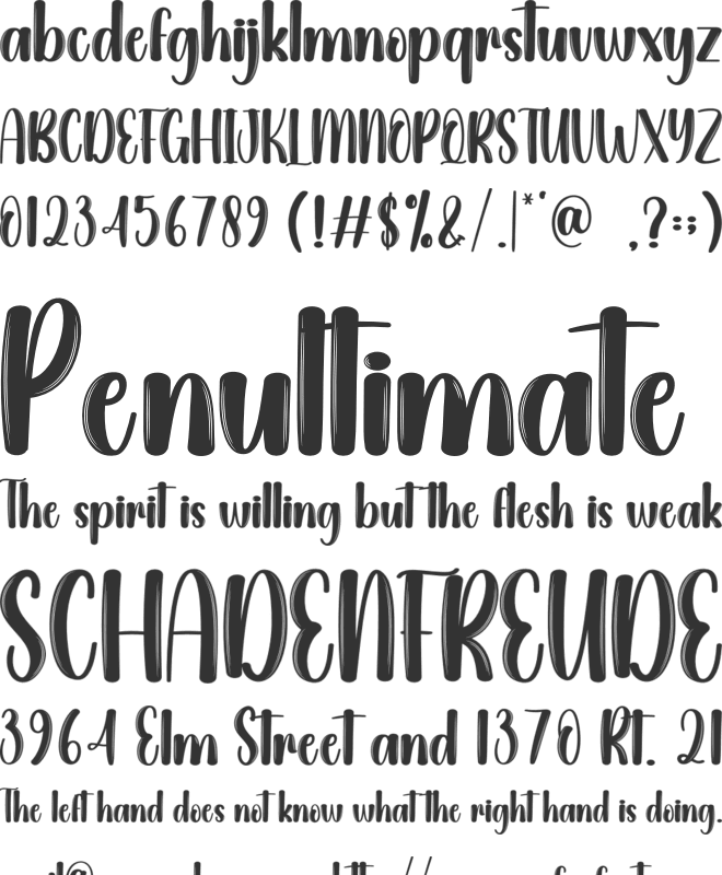 Snowly font preview