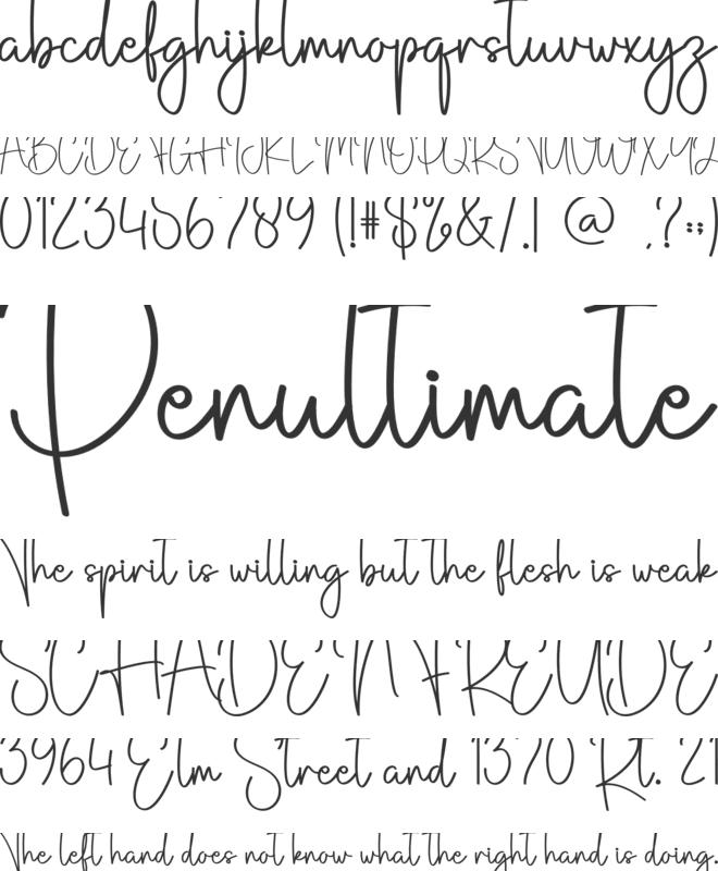 Giovany Signature font preview