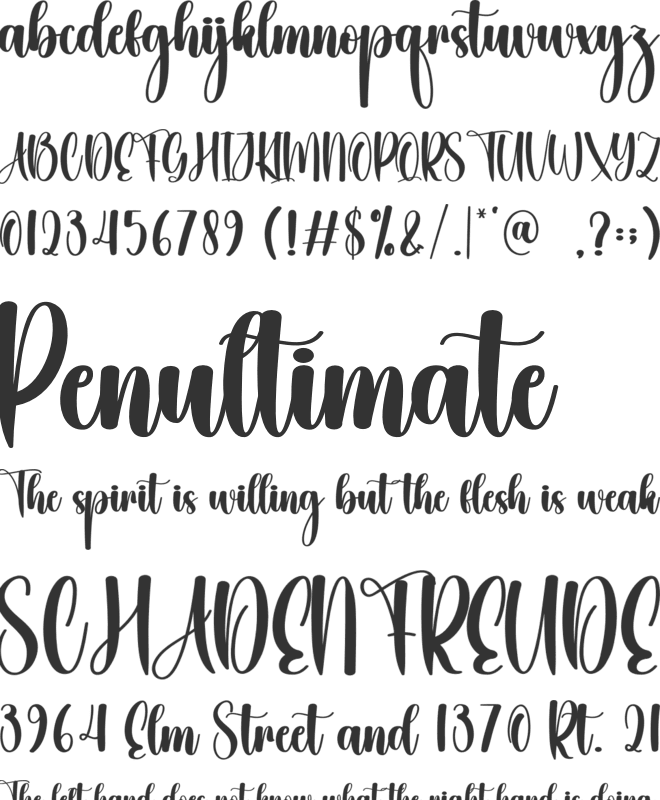 Christmas Monday font preview