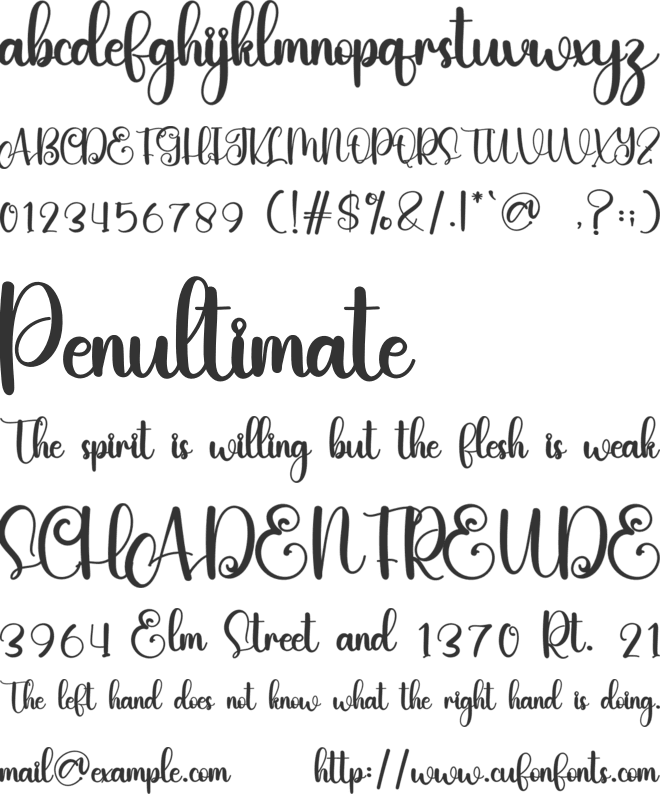 Comfortable font preview