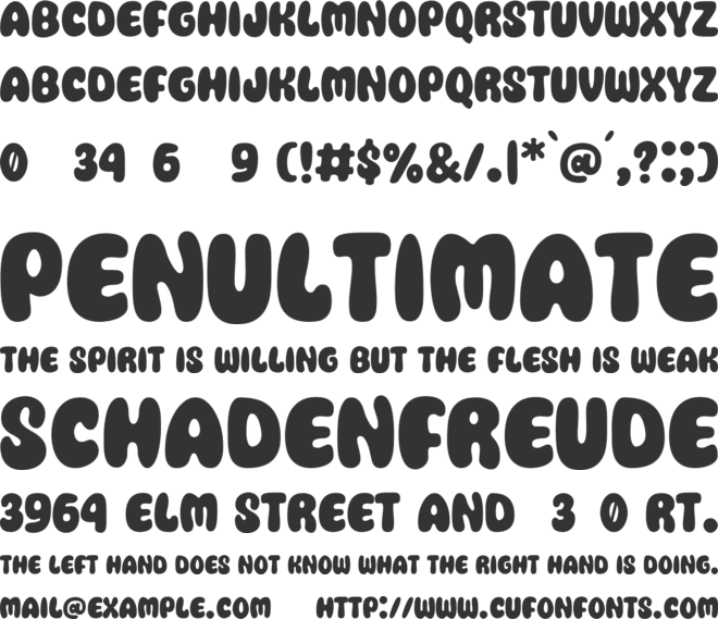 Super Story font preview