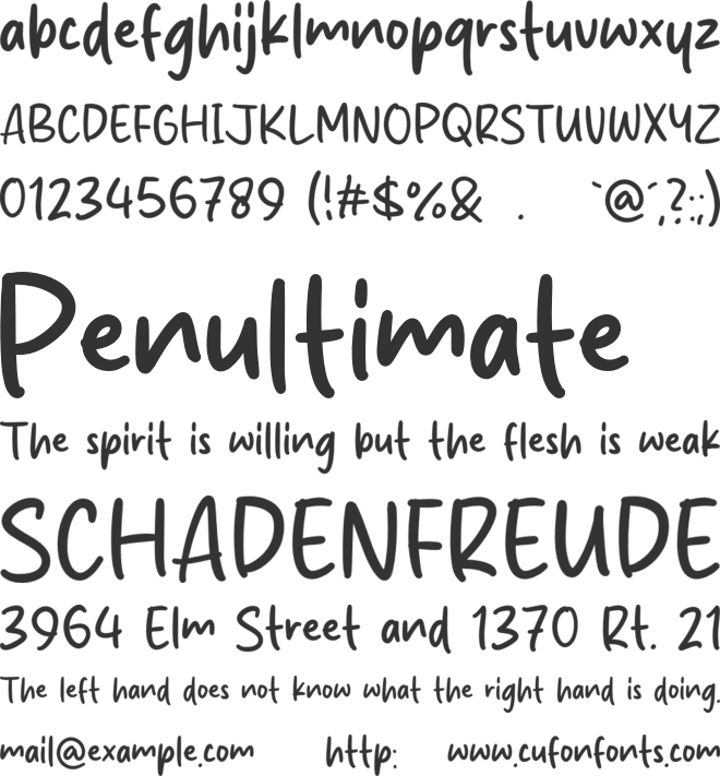 Monstrous Fish font preview