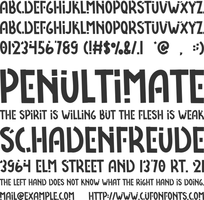 Work Krow font preview