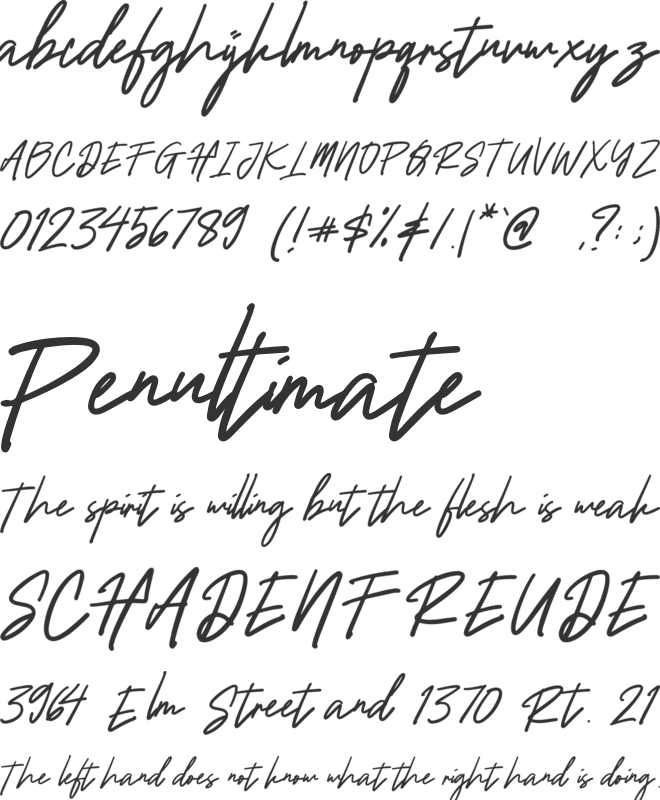 Holland_Signature font preview