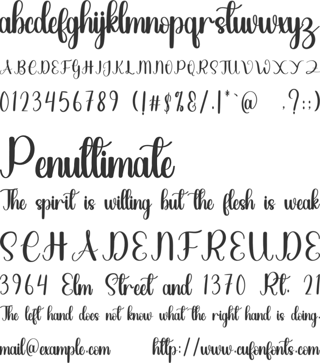 Football Match font preview