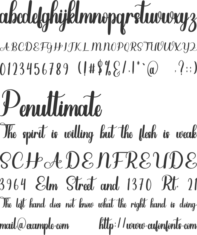 Christmas Eve font preview