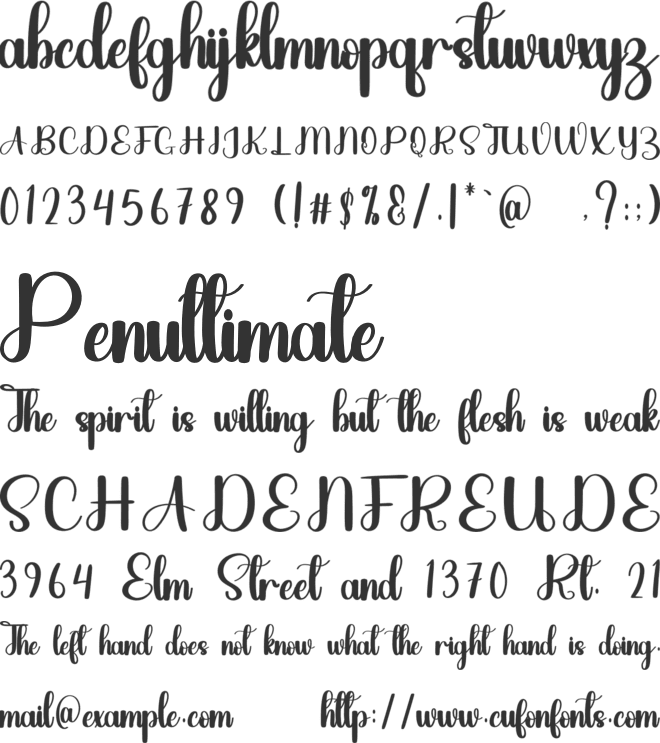 Football Player font preview