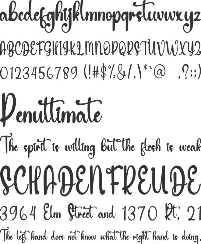 Sweet January font preview