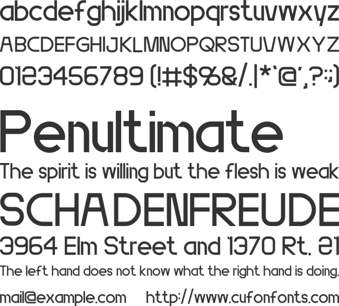 Nebro font preview