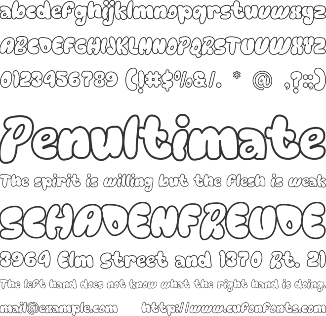 Pinky Funky font preview