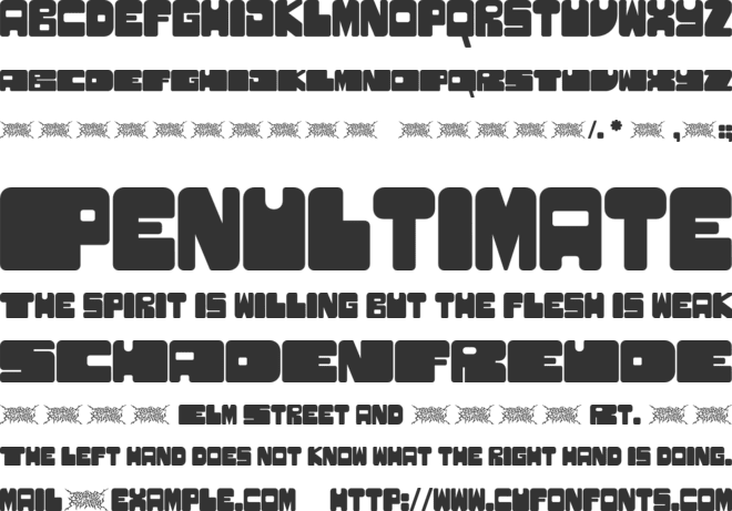 Teenage Sunkies font preview