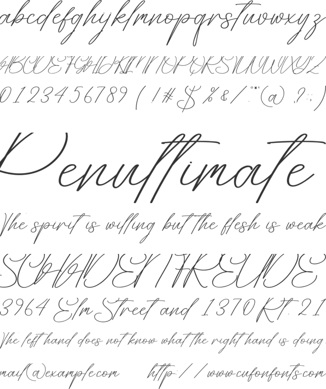 Feeling font preview