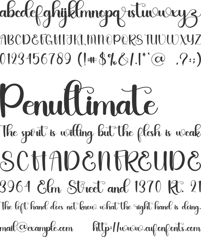 Vintage Cheerful font preview