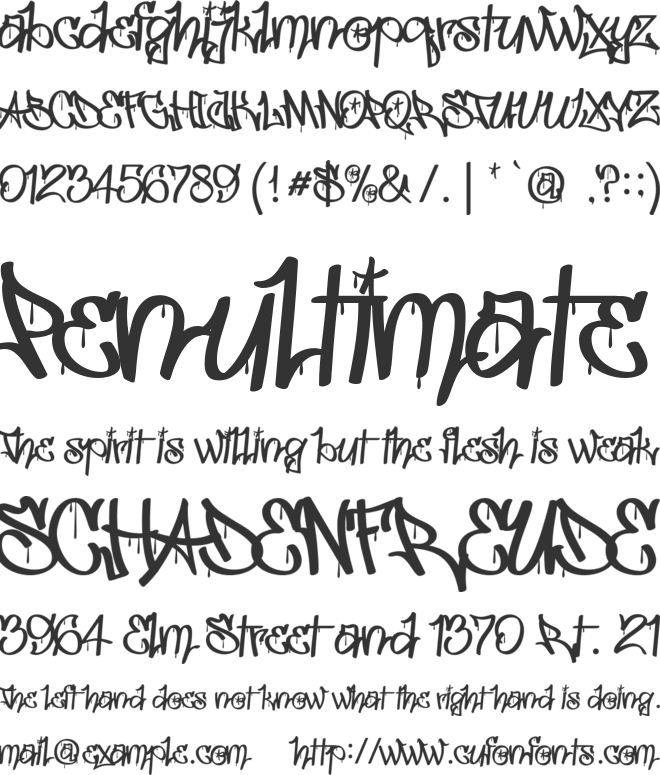 Grovestreet font preview