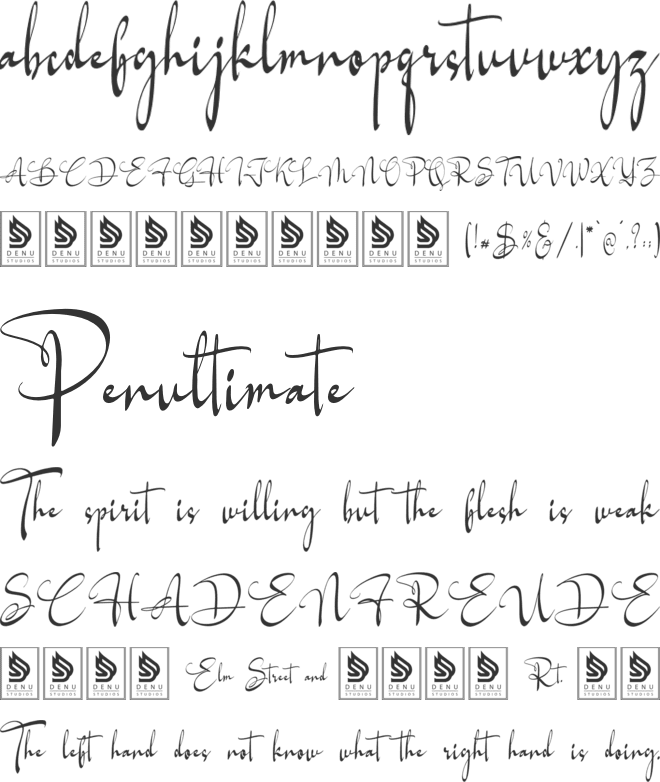 Willnesong Celestial font preview