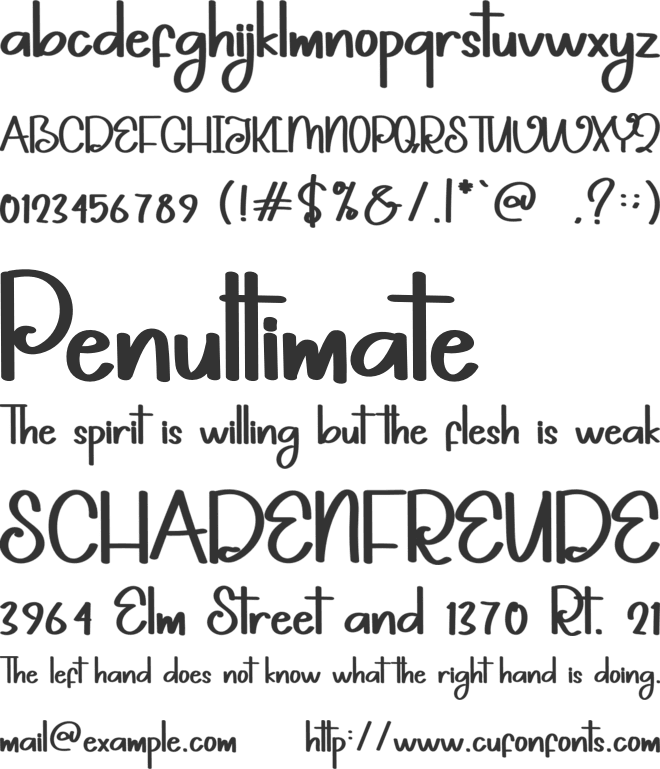 Virgine font preview