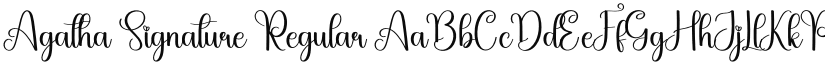 Agatha Signature font download