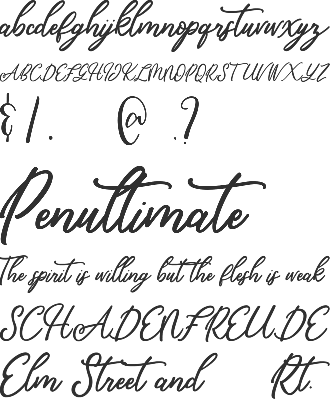 Mandymores font preview