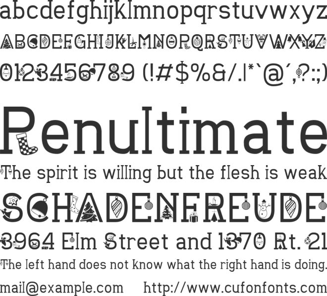 CHRISTMAS SOUNDS font preview