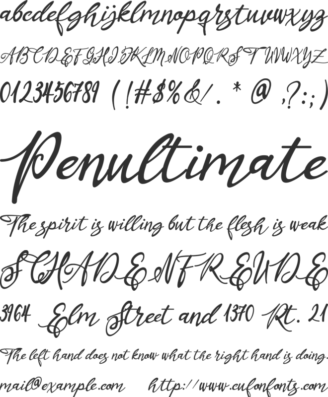 Masyieta font preview