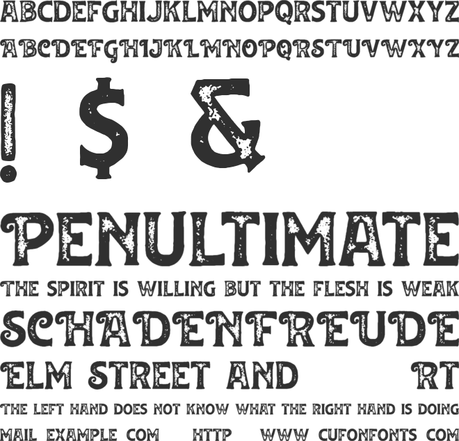 Huvet font preview