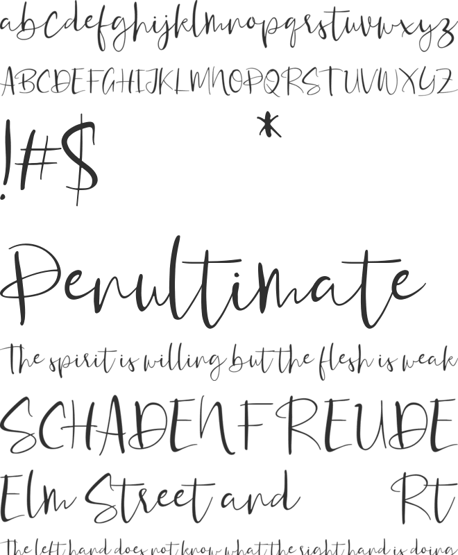 Rossetta font preview