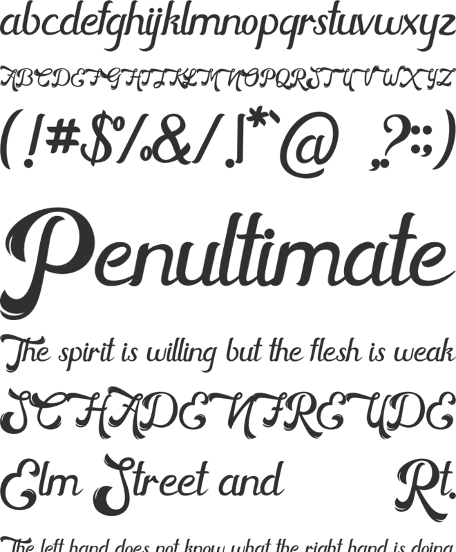 Horstail Free font preview