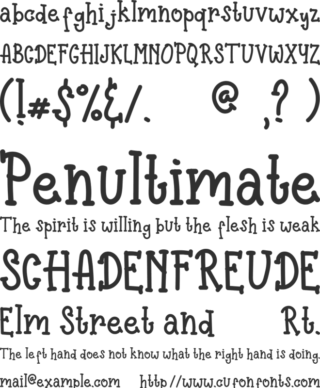 Pinnocio font preview