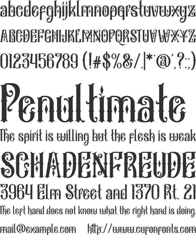 Besigetz font preview