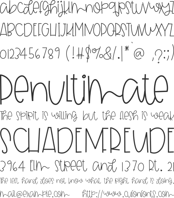 Aloe font preview