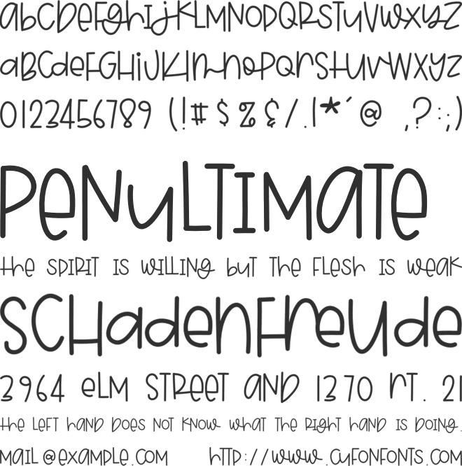 BlackBerry font preview