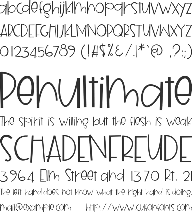 BlueberryLemonade font preview