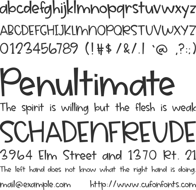 CakeBatter font preview