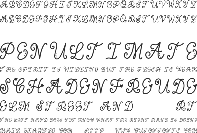 ForTheGram font preview