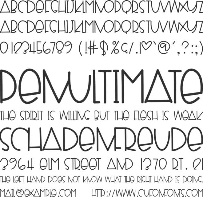 Fragments font preview