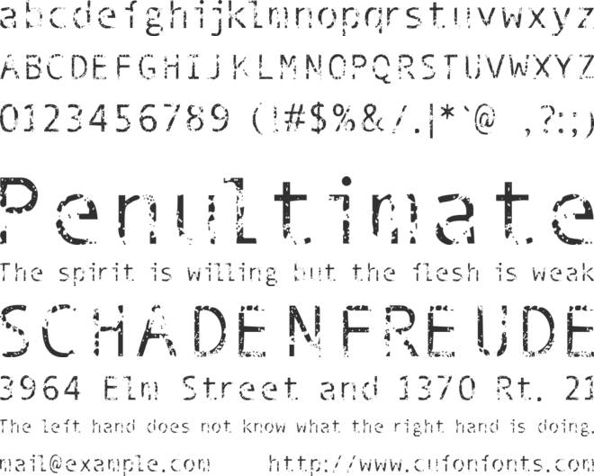 Phantomime font preview