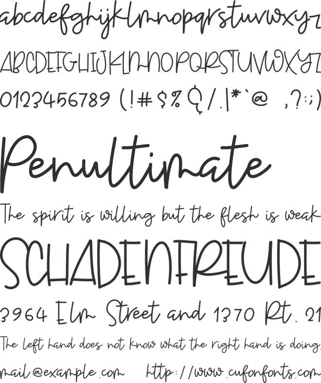 SweetDreams font preview