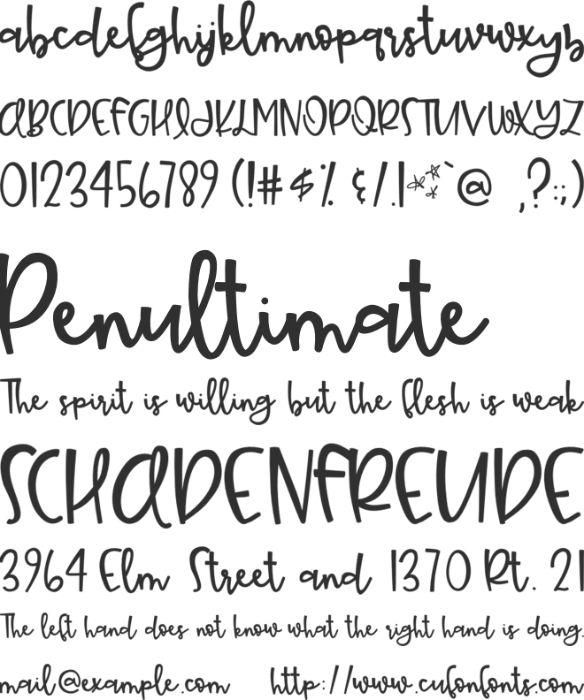 Alluring font preview